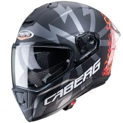 Fibra Casco Caberg Drift Evo Storm Nero Arancio