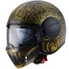 Fibra Casco Caberg Ghost Maori Nero Opaco Oro