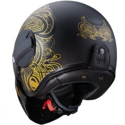 Fibra Casco Caberg Ghost Maori Nero Opaco Oro -Caberg||Cardo||Brema shop caberg ghostmaiori oro 4