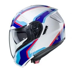 Fibra Casco Modulare Caberg Levo Sonar Bianco Blu Rosso -Caberg||Cardo||Brema shop caberg levo sonar biancorosso 3