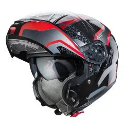 Fibra Casco Modulare Caberg Levo Sonar Rosso Argento