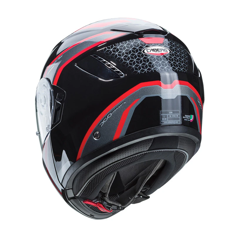 Fibra Casco Modulare Caberg Levo Sonar Rosso Argento 4 Fibra Casco Modulare Caberg Levo Sonar Rosso Argento - immagine 4