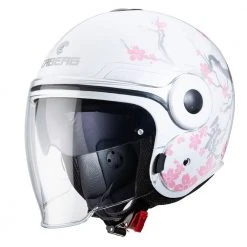 Policarbonato Casco Caberg Uptown Bloom Bianco Argento Rosa