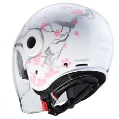 Policarbonato Casco Caberg Uptown Bloom Bianco Argento Rosa -Caberg||Cardo||Brema shop caberg uptownbloom rosabianco 3